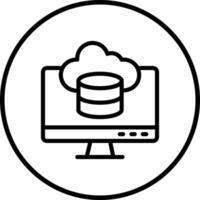 Cloud database Icon Design Illustration vector