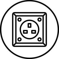 Power socket Icon Design Illustration vector