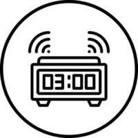 Digital alarm clock Icon Design Illustration vector