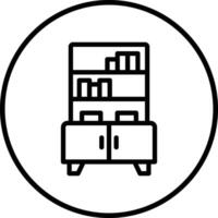 Bookshelf Icon Design Illustration vector