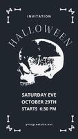 instagram story invitation for halloween  template