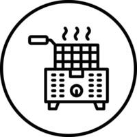 Deep Fryer Icon Design Illustration vector