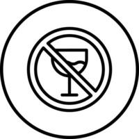 Alcohol Prohibition Icon Design Illustration vector