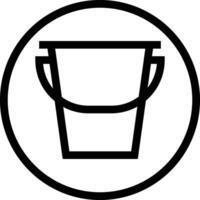 Bucket Icon Design Illustration vector