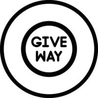 Give way Icon Design Illustration vector