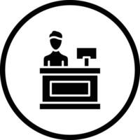 Check in desk Icon Design Illustration vector