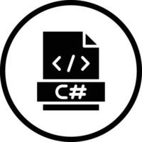 C sharp Icon Design Illustration vector