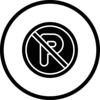 No parking Icon Design Illustration vector