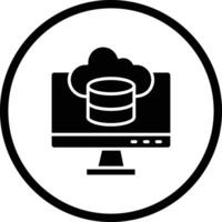 Cloud database Icon Design Illustration vector