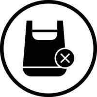 No plastic bag Icon Design Illustration vector