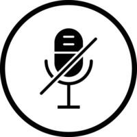 Microphone disable Icon Design Illustration vector