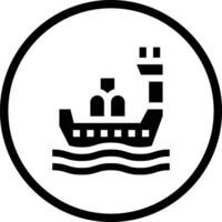 Drilling Boat Icon Design Illustration vector