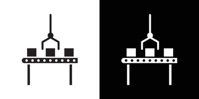 Assembly line icon flat thin line illustration vector