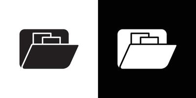 Archive folders icon flat thin line illustration vector