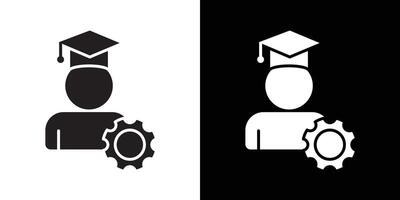 Engineering education icon flat thin line illustration vector