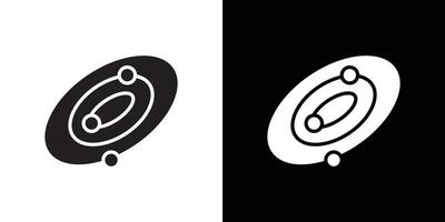 Galaxy icon flat thin line illustration vector