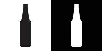 Glass bottle icon flat thin line illustration vector