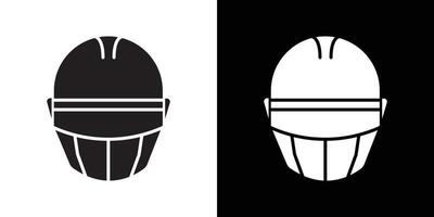 Helmet icon flat thin line illustration vector