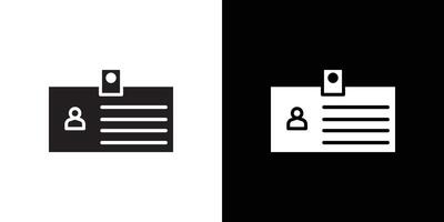 Identification card icon flat thin line illustration vector