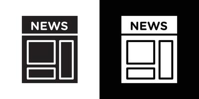 News Feed icon flat thin line illustration vector