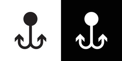 Rope Hook icon flat thin line illustration vector