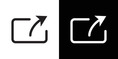 share icon flat thin line illustration vector