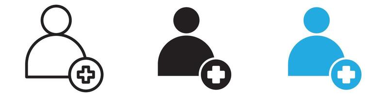 Add a new user icon illustration vector