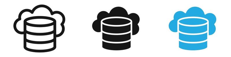 Cloud database icon illustration vector