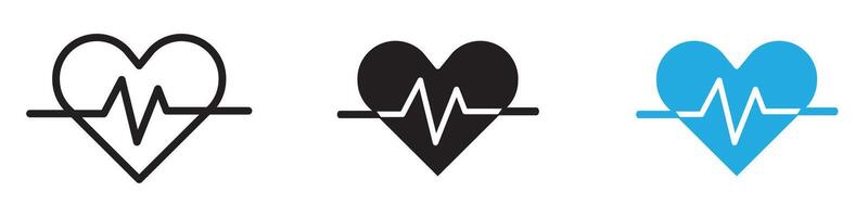 Heart rate icon illustration vector
