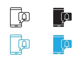 Mobile message notification icon vector