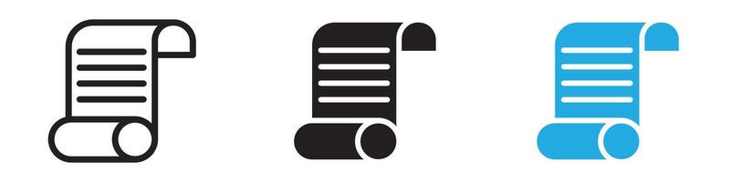 Scroll paper icon vector