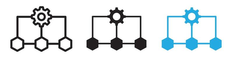 Workflow process icon illustration vector