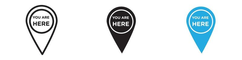 You are Here Pointer Icon illustration vector