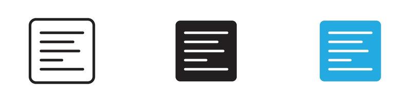 Align left icon thin line illustration vector