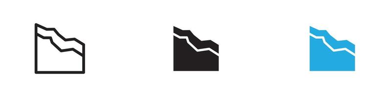 Area Chart Icon thin line illustration vector