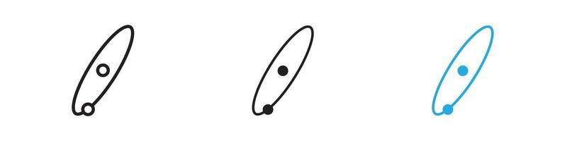 Atom Icon thin line illustration vector