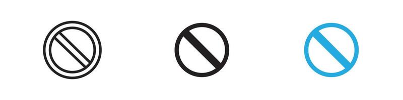Blocked icon thin line illustration vector