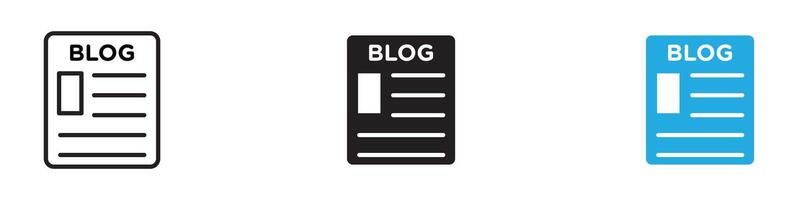 Blog icon thin line illustration vector
