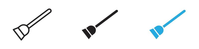 Broom icon thin line illustration vector