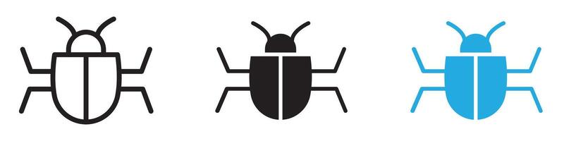 Bug icon thin line illustration vector