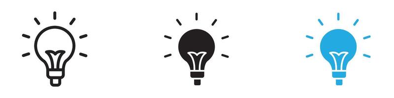 Bulb icon thin line illustration vector