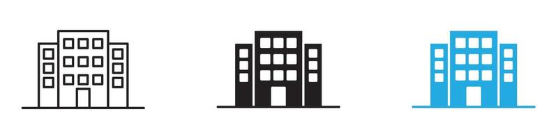 Building icon thin line illustration vector