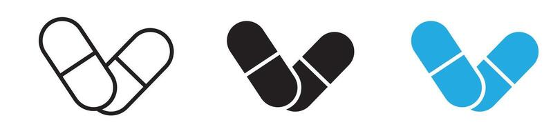 Capsule icon thin line illustration vector