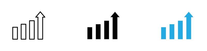 Chart icon thin line illustration vector