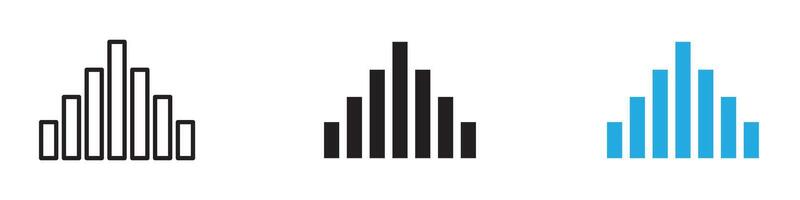 Chart histogram icon thin line illustration vector