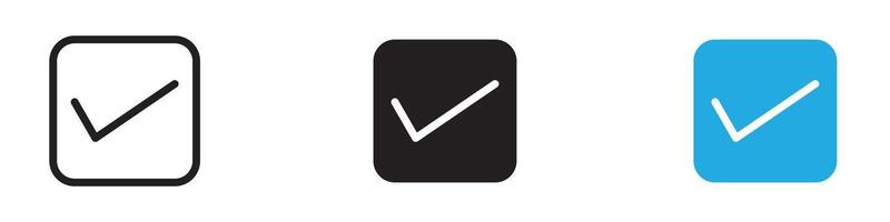 Checkmark Icon thin line illustration vector