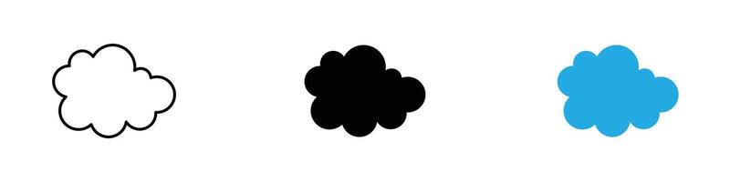 Cloud icon thin line illustration vector