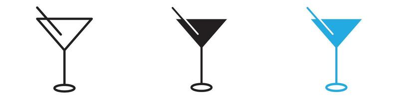 Cocktail icon thin line illustration vector