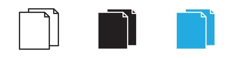 Copy icon thin line illustration vector