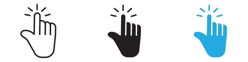 Cursor hand icon thin line illustration vector